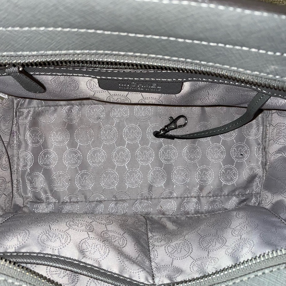Michael Kors Selma Gray Leather Satchel Style 30T3SLMS2L - Picture 5 of 11